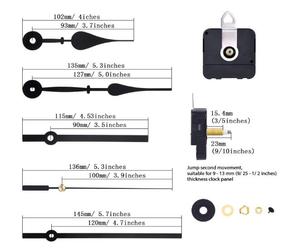 Gerakan pengganti jam poros panjang, kuarsa, DIY, mekanisme gerakan jam dinding dengan 2 pasang tangan - Product Image 3