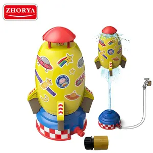 Zhorya 360 Graden Rotatie Wordt Bevestigd Aan Tuinslang Spatten Leuk Speelgoed Buiten Waterspray Raket Sprinkler Speelgoed Voor Kinderen