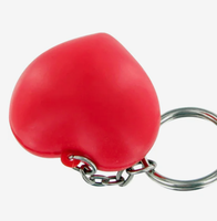 Porte-clés en forme de cœur en mousse PU personnalisé, balle anti-stress promotionnelle