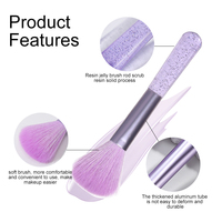 LMLTOP kuas riasan Travel Mini alat kosmetik Blush bedak padat kualitas tinggi rambut nilon Set kuas Foundation profesional