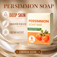 Savon Déodorant Naturel Végétalien au Tanin de Kaki pour Personnes Âgées – Nettoyage Doux, Sans Effet Desséchant, Rafraîchit la Peau – Savon Désodorisant pour le Visage et le Corps