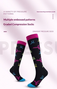 Nueva Fábrica de Calcetines Deportivos de Compresión, Tejidos con Nailon Transpirable, Elásticos, de Tubo Alto, con Diseño de <span class=keywords><strong>Frutas</strong></span> y Animales - Product Image 2
