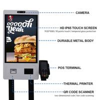Kiosque de commande automatique Touchwo 15,6 21,5 24 32 pouces pour restaurant, avec impression et paiement en libre-service