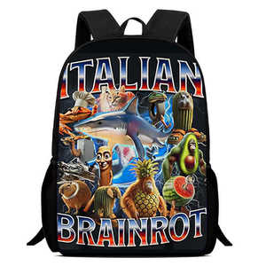 Новый школьный рюкзак с принтом «Мозговой шляхет», мультяшный рюкзак «Шань-хай-цзинь», легкий полиэстеровый рюкзак на два плеча, складной - Product Image 5