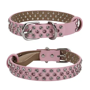 Website Hotsale Custom Adjustable Collar Pet Accessories Dog Cat Crystal Diamond Necklace Rhinestone Pet Collar