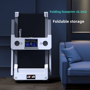 BunnyHi pbbj026 مطحنة صغيرة متعددة الوظائف قابلة للطي للاستخدام المنزلي وصالة الألعاب الرياضية محرك كهربائي صامت دليل للطي شاشة ليد - Product Image 3