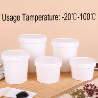 Pot à glace double paroi en papier PE/PLA avec couvercle, anti-fuite, pour crème glacée, soupe, nouilles, biscuits - Fabrication usine