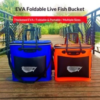 Seau à poisson pliable en EVA pour l'extérieur avec trou d'oxygénation et conception épaissie, accessoires de pêche