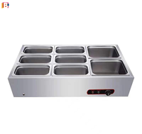 Heißer Verkauf Schnellimbiss Elektrischer Speisenwärmer Speisenwärmer-Vitrine für Restaurant Buffet Kommerzielles Bain-Marie