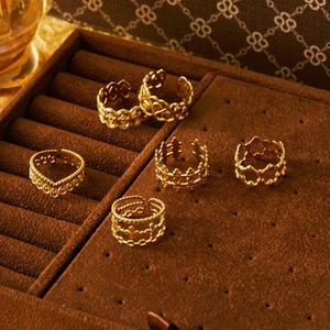 Anillo de Acero Inoxidable con Diseño Personalizado, Hipoalergénico, Resistente al Deslustre y al Agua, Chapado en Oro de 14k y 18k, Anillo de Compromiso para Mujer - Product Image 3