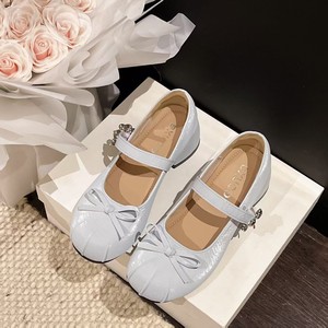 Chaussures Mary Jane pour femmes, bout carré, nœud, boucle en strass, talon bloc, en similicuir, style décontracté chic, 3 couleurs - Product Image 3