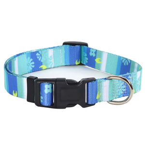 Collier pour animaux de compagnie en polyester réglable, imprimé coloré, nouveau design pour la promenade des chiens, personnalisation personnalisée - Product Image 5