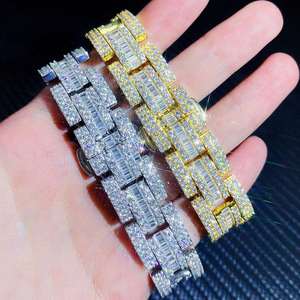 45mm VVS Moissanite <b>Mechanical</b> <b>Watch</b> Men Round Brilliant Cut 925 Silver Gold Plated Automatic Diamond <b>Mechanical</b> <b>Watch</b> - Product Image 1