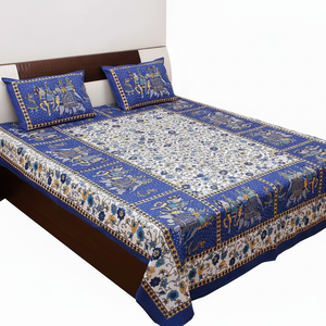 Drap de literie en Offre Spéciale maison et hôtel modernes Jaipuri imprimé motif abstrait pur coton Double main bloc drap de lit - Product Image 1