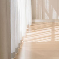 Voilages en tissu texturé effet lin pour la maison, en polyester et lin mélangés, pour cantonnières