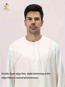 <b>Men'S</b> Elegant Arabic <b>Thobe</b> - Soft Long Sleeve Prayer Robe,all outputs - Product Image 3