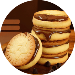 <span class=keywords><strong>Galletas</strong></span> Sandwich de Chocolate Dente, Rellenas, Crujientes y Dulces, Éxito de Ventas en Corea, Pastelería Informal del Sudeste Asiático, Empaque Individual - Product Image 1