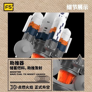 F5 Globe Building Block Rocket <b>Model</b> Educational Toy For Kids Science Engineering Assembly <b>Kit</b> 800+ Pieces Unisex Gift - Product Image 5