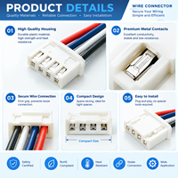 Kabel Rakitan PC Custom dengan Konektor XT60 XT30 JST XH 2.54mm Pitch 3-Pin, Kabel UL1007 PVC 240V untuk Elektronik