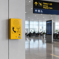 Borne téléphonique d'urgence murale pour la sécurité publique, idéale pour aéroports, métros, banques, écoles et espaces extérieurs