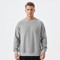 Sweat-shirts tricotés décontractés pour hommes OEM, coupe ample, épaules tombantes, ajustement régulier, pull-over imprimé avec logo personnalisé, vêtements de sport