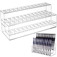 Organisateur de stylos et pinceaux de maquillage en acrylique écologique, vente en gros d'usine, pour l'école, le bureau et la maison