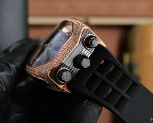 Montre-bracelet mécanique simple en alliage incrusté de diamants, style professionnel, vente en gros d'usine - Product Image 3