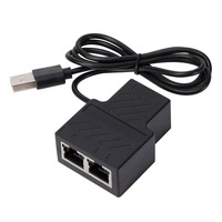 Cable de Red Dr Line RJ45, Conector en T, Divisor Uno a Dos para Redes Informáticas, Hecho en China