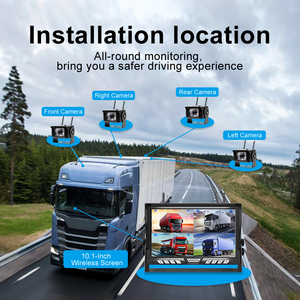 Dual Antenna 4 Channel 10.1 Inch Monitor Built in DVR Recorder Digital <b>Wireless</b> Backup <b>Camera</b> System for Pickup Truck <b>Wireless</b>-1 - Product Image 6