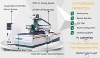 Routeur CNC 1325 ATC à changement d'outil automatique avec système de contrôle Syntec, haute précision 3 axes pour la découpe de meubles de cuisine et d'armoires