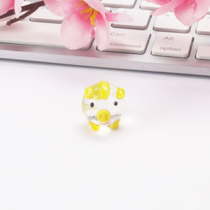 En gros Verre Cochon Perles Pendentifs Kawaii Animal DIY Bijoux À La Main Mignon Porcinet Pendentifs - Product Image 4