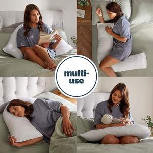 Almohada en forma de U para embarazadas, cojín de lactancia en forma de V para bebés, cojín de sofá, soporte de espalda - Product Image 6