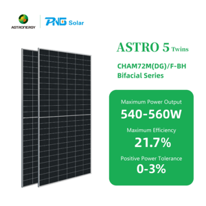 แผงโซลาร์เซลล์ ASTRONERGY ประสิทธิภาพสูง โมโนคริสตัลไลน์ แผงเซลล์แสงอาทิตย์ 540W 560W แผงโซลาร์เซลล์ CHNT - Product Image 1