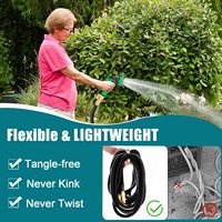 Tuyau d'arrosage rétractable Tuyau d'arrosage extensible Buse de pulvérisation étanche sans pli Tuyau d'eau flexible