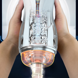 지능형 난방 기능 12가지 진동 모드 터치 스크린 인공 음성 상호 작용 전기 진동 남성용 자위기구 - Product Image 2