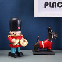 Figurines en résine mignonnes de la Garde royale britannique, ensemble de décorations de bureau pour le salon
