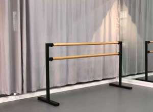 Barra de Ballet de Madera de Arce con Estructura de Acero, Barra de Baile de Doble Capa Resistente - Product Image 5