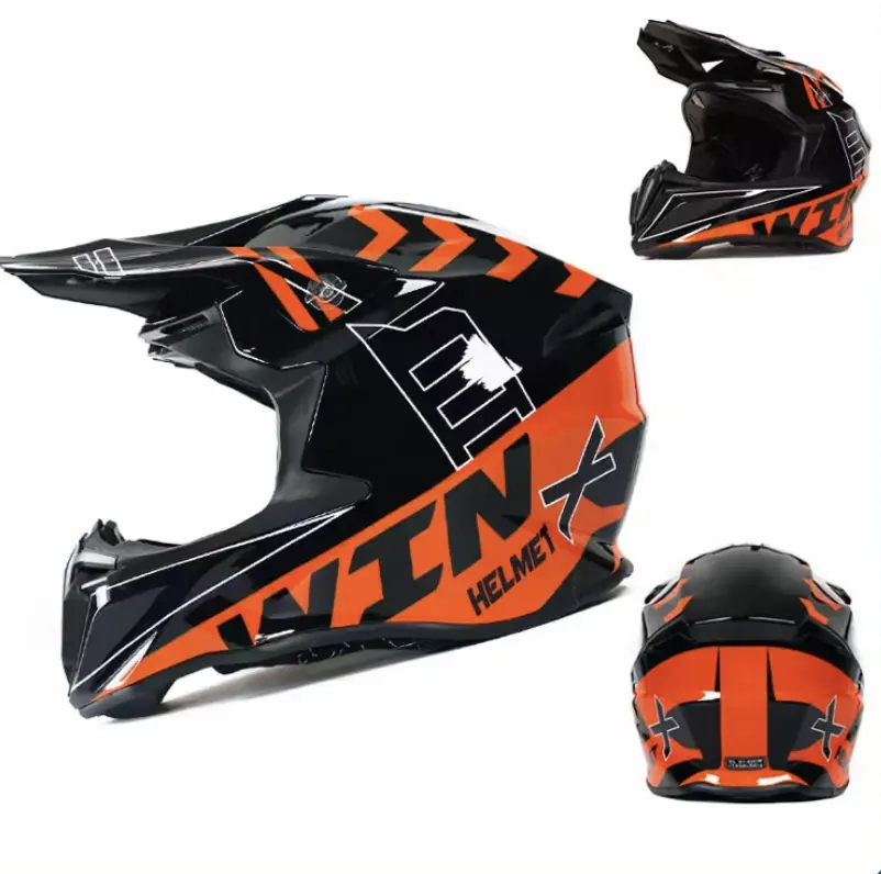 ABS malzeme profesyonel KTD-3902 motosiklet Off-road tam yüz kask tam yüz motosiklet kask