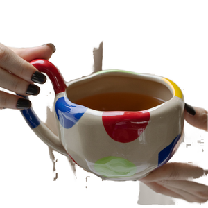 แก้วมัคเซรามิกเคลือบลายดอกไม้สไตล์ยุโรป ยี่ห้อ Lelyi สำหรับกาแฟลาเต้ ของขวัญทางธุรกิจ ปลอดภัยสำหรับเครื่องล้างจานและไมโครเวฟ - Product Image 1