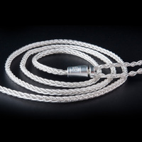 KBEAR 8 Core Berlapis Perak 2PIN MMCX QDC Kabel Audio Pengganti Kabel Earphone untuk KZ KS1 KS2 TRI Meteor IEM