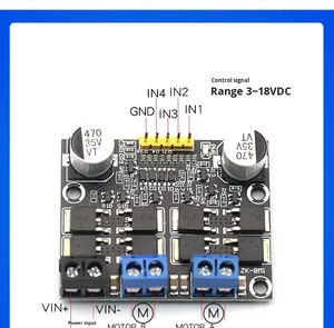 10A Dual Channel DC Motor Driver Module PWM Speed Control Forward Reverse <strong>3</strong>-18V Low Voltage for Robot DIY <strong>Arduino</strong> Raspberry Pi - Product Image 2