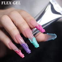 Pour Unigel Wholesale Upgraded Design UV Gel Nail Art Tips Salon Private Label Flex Glue (Achetez 240 Obtenez deux plateaux gratuits)
