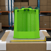 Panier de rangement d'angle à ventouse pour petits animaux, vert citron, en plastique ABS, support ventilé pour cage, tailles S et L