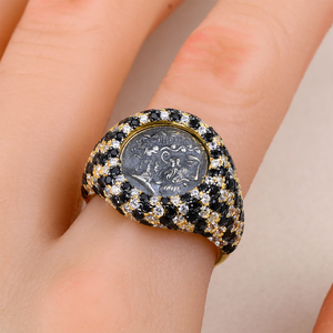 Anillo de Plata Antigua con Zirconia, Diseño Simple y Moderno, para Mujer, Estilo Retro, Hada del Agua, para el Dedo Índice, Regalo de Boda - Product Image 6
