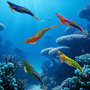 Señuelo de pesca luminoso Night <span class=keywords><strong>Glow</strong></span> Luya Wood Shrimp 3.5 para calamar <span class=keywords><strong>EGI</strong></span> JIG con anzuelo - Product Image 5