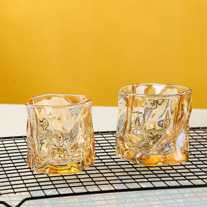 170-250ml étiquette personnalisée usine en gros vide eau claire whisky vin plusieurs couleurs sélectionner torsion bouteille en verre tasse - Product Image 5