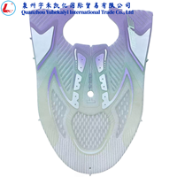 Tige en tricot jacquard dégradé vert et violet pastel, empeigne en maille légère et ergonomique pour baskets athlétiques pour femmes