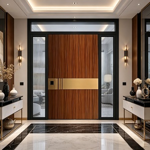Modern <b>Polymer</b> Push and Pull Doors with Finished Surface, Luxury Exterior Entry Door for Villa Residential Home - Product Image 5