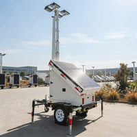 Caméra de sécurité hors réseau à déploiement rapide, remorque alimentée par énergie solaire, tour de vidéosurveillance mobile sans alimentation réseau pour la sécurité des sites éloignés