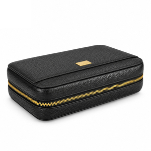 Étui de voyage en cuir GUEVARA pour cigares, capacité de 5 cigares, étui humidor avec porte-briquet et coupe-cigares, organisateur de cigares portable, cadeau - Product Image 3